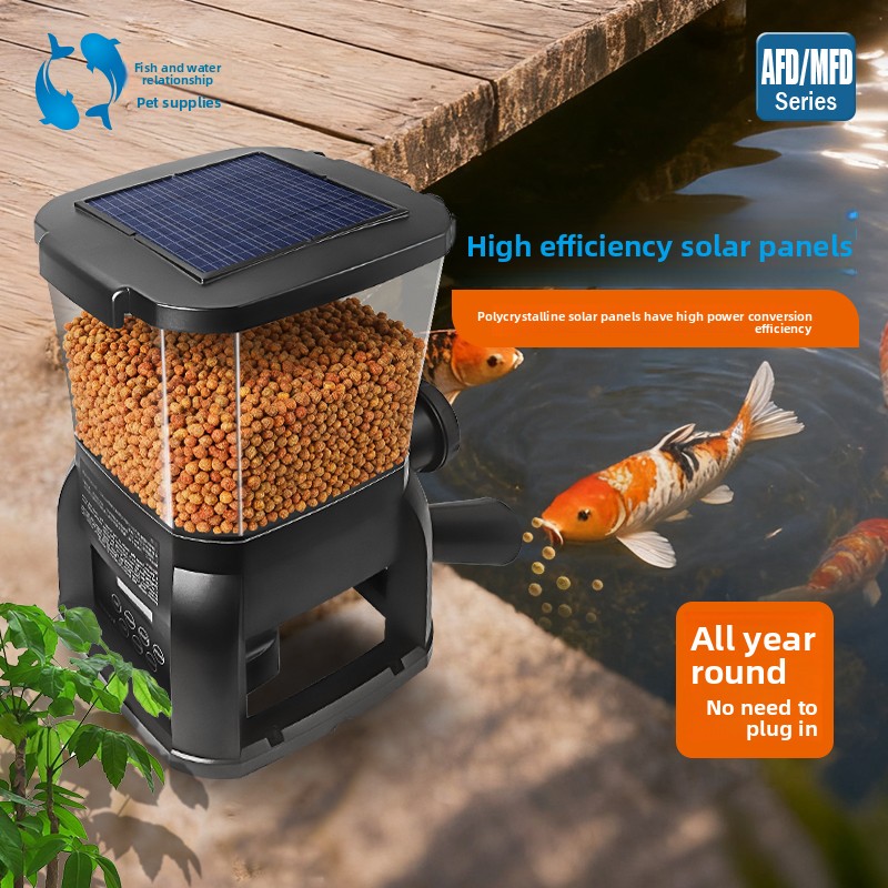 Aquarium Fish Auto Feeder - jebao solar koi pond outdoor fish