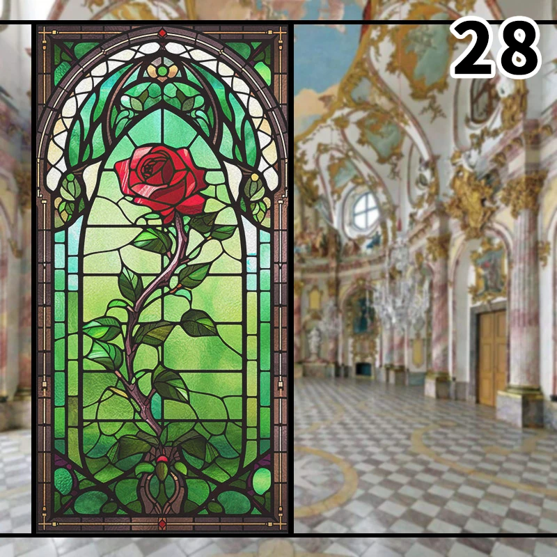 Colorful 3D Rose Design Staine - Background Film 3D review and price