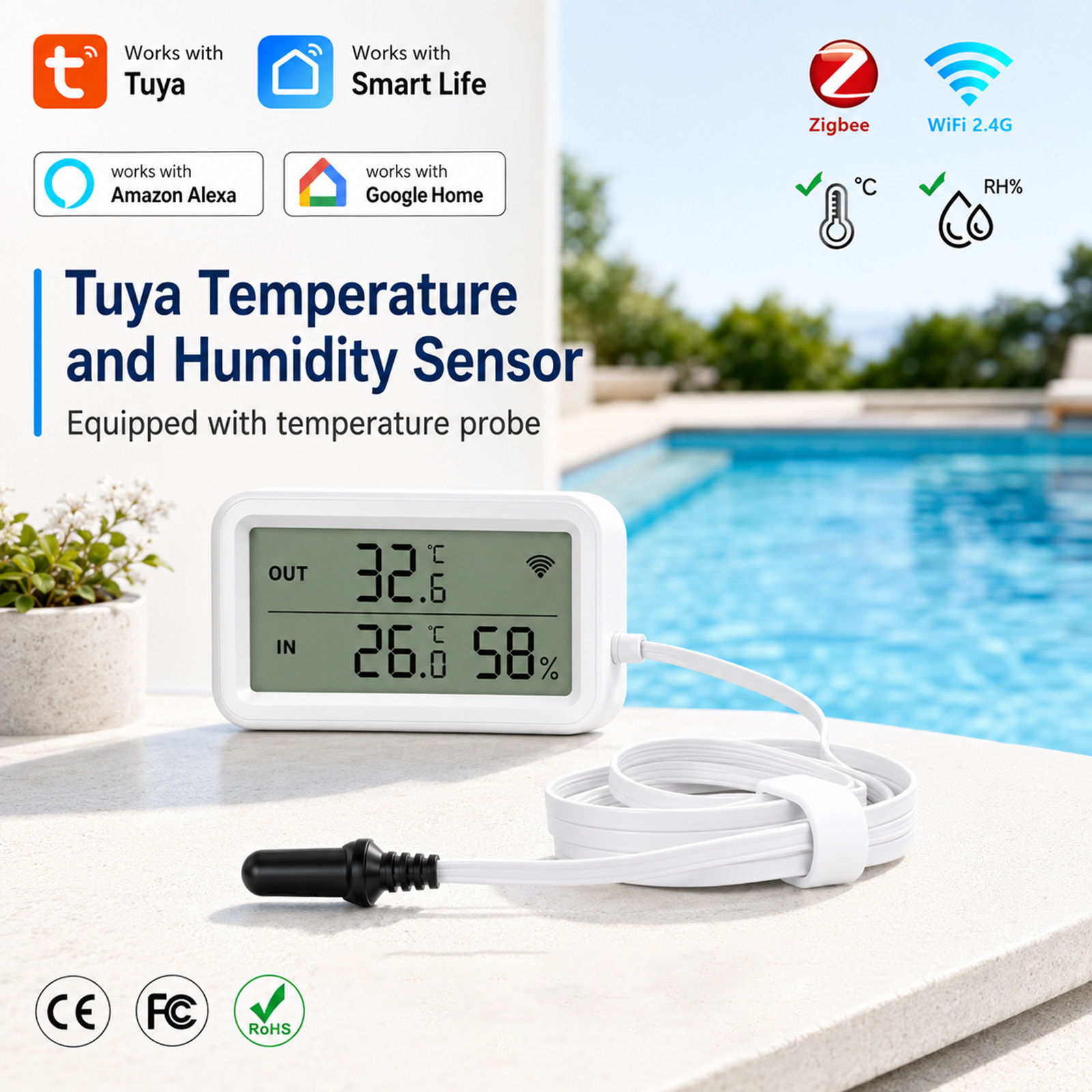 External Probe Temperature Hum - Aquarium Thermometer review and price