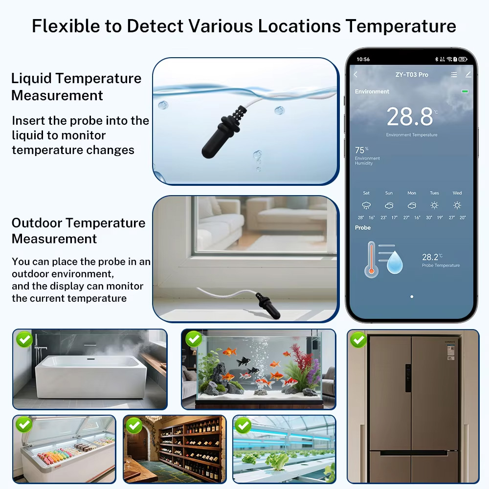 External Probe Temperature Hum - Aquarium Thermometer review and price