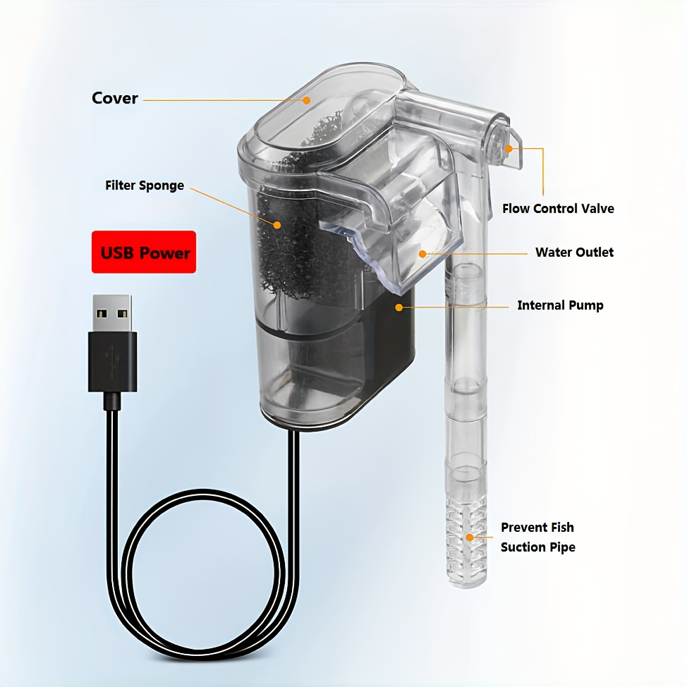 2.5W DC 5V Wall-hanging Filter - Aquarium Fish Background review and price