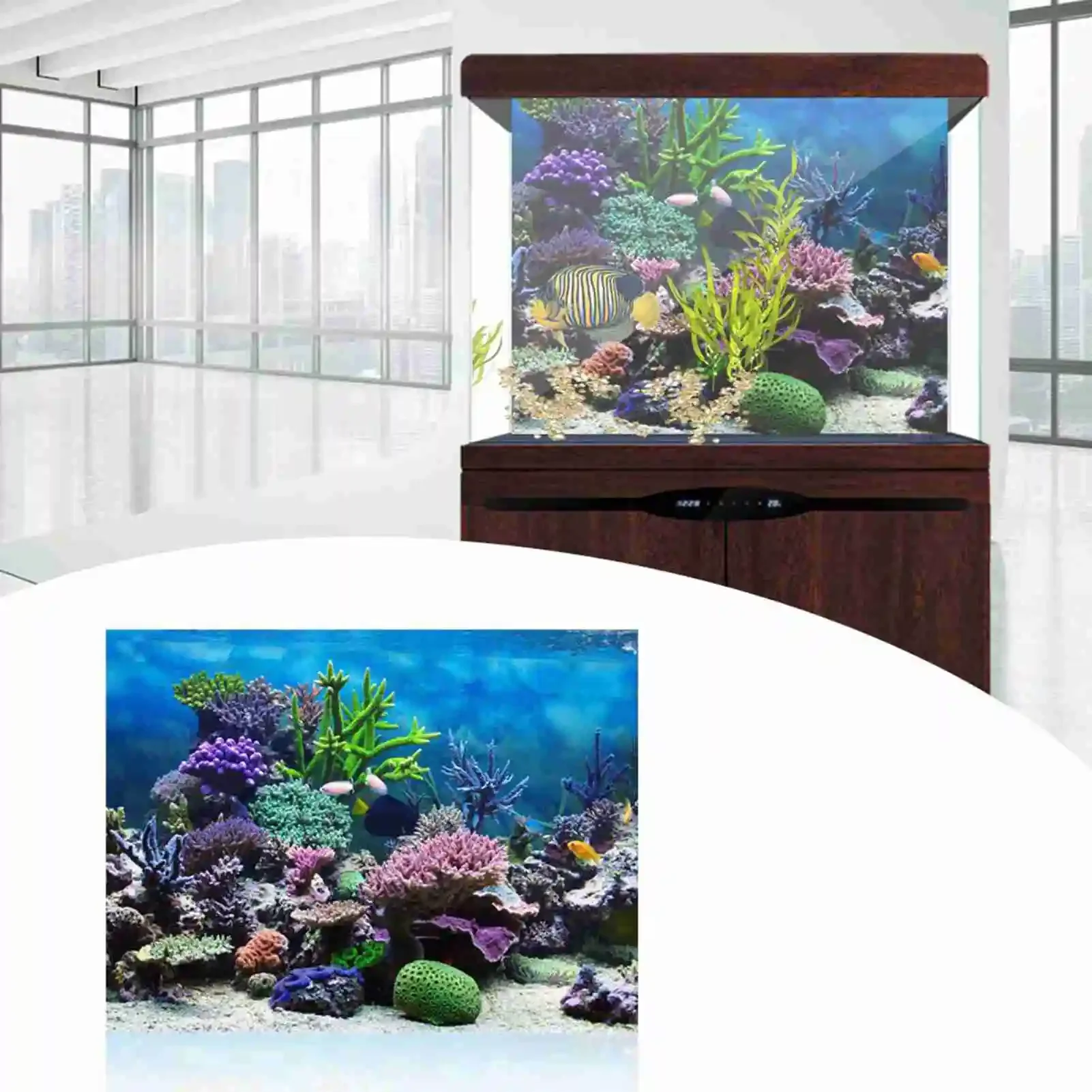 3D Aquarium Landscape Poster R - Aquarium Fish Background review and price